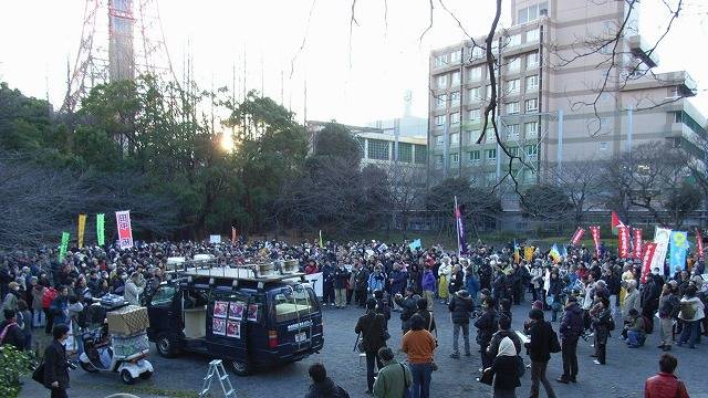 東京・芝公園に「1・10ガザに光を！　ピースパレード